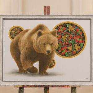 Картина цветным карандашом на выставке Legat Art